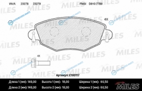 E100117 Колодки тормозные (смесь Semi-Metallic) FORD MONDEO 0007ПОДХОДИТ ДЛЯ JAGUAR X-TYPE 01 передние (без датчика + болты) (TRW GDB1434) E100117