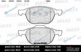 E100001 Колодки тормозные (смесь Semi-Metallic) FORD FOCUS II 04-III 10-MAZDA 3 03-ПОДХОДИТ ДЛЯ VOLVO S40 04- (без датчика) передние  (TRW GDB1583) E100001
