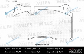 E400105 Колодки тормозные (Смесь Low-Metallic) передние (VW TOUAREG (7L_. 7P5)) (без датчика) (TRW GDB1670) E400105