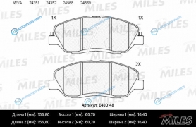 E400148 Колодки тормозные (Смесь Low-Metallic) передние (HYUNDAI SANTA FE I-III. KIA SORENTO II. SSANYONG ACTYON II) (без датчика) (TRW GDB3418) E400148