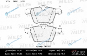 E400305 Колодки тормозные (Смесь Low-Metallic) передние (FORD S-MAX 2.0D-2.2DПОДХОДИТ ДЛЯ VOLVO S60S80V70XC70 06-) (без датчика) (TRW GDB1684) E400305