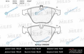 E400268 Колодки тормозные (Смесь Low-Metallic) передние (BMW E60E61E65) (без датчика) (TRW GDB1498) E400268