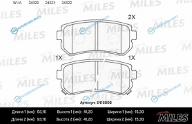 E410009 Колодки тормозные (Смесь Low-Metallic) задние (KIA CEED II. CERATO II. HYUNDAI IX35. IX20. I30. SONATA V-VI) (без датчика) (TRW GDB3421) E410009