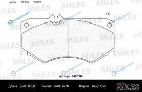 E400314 Колодки тормозные (Смесь Low-Metallic) MERCEDES W460-W463IVECO DAILY передние без датчика  (TRW GDB317) E400314