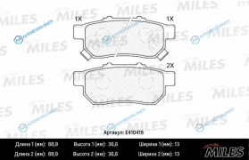 E410418 Колодки тормозные (Смесь Low-Metallic) HONDA CIVIC VI 1.6 95-01JAZZ 1.21.4 02- задние (TRW GDB3174) E410418