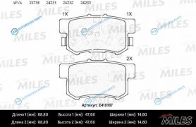 E410187 Колодки тормозные (Смесь Low-Metallic) HONDA ACCORD 2.0-2.4 АКПП 08-CR-V II 02-06FR-V 05- задние (без датчика) (TRW GDB3438) E410187