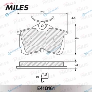 E410161 Колодки тормозные (Смесь Low-Metallic) HONDA ACCORD 2.02.22.4 98 задние (без датчика) (TRW GDB3190) E410161