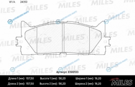E500133 Колодки тормозные (Смесь CERAMIC) TOYOTA CAMRY V40 06-V50 11-LEXUS ES 240350 06- передние (TRW GDB3429) E500133