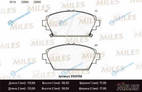 E500158 Колодки тормозные (Смесь CERAMIC) NISSAN PRIMERA (P12) 02ALMERA TINO 0005 передние (TRW GDB3227) E500158