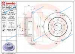 08.8094.40_диск тормозной задний!| Citroen Jumper| Fiat Ducato 1.9TD-2.8HDi 94>