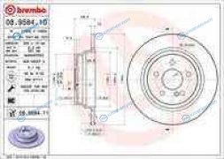 08.9584.11_диск тормозной задний!| MB W211 2.0-3.2CDi 03>