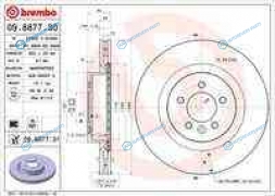 09.8877.31_диск тормозной передний!| Land Rover Range Rover Sport 4.2i 05>