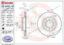 09.9167.11_диск тормозной передний!| Audi A3| Skoda Octavia| VW Golf 1.4-2.0TDi 00>