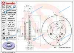 09.9508.11_диск тормозной передний! с покрытием| MB Sprinter| VW Crafter 06>