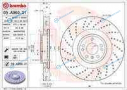 09.A960.21_диск тормозной передний перфорированный!| MB W166|X166 2.5-6.3 11>