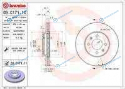 09.C171.11_диск тормозной передний! с покрытием| Hyundai Solaris|Accent| KIA Rio 1.1-1.6 10>