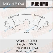 MS-1524_колодки дисковые передние!| Toyota Rav4 2.4 06>
