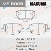 MS-5905_колодки дисковые задние !| Mazda 6| Mitsubishi Outlander 2.0|2.4i 12>
