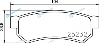 NP6040_колодки дисковые задние!| Chevrolet Lacetti 1.6-1.8| Daewoo Nubira 1.4-1.8 07-08