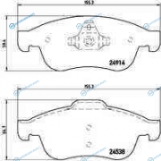 P68050X_колодки дисковые передние! XTRA| Renault Megane|Fluence 1.6-2.0|1.5D 08>
