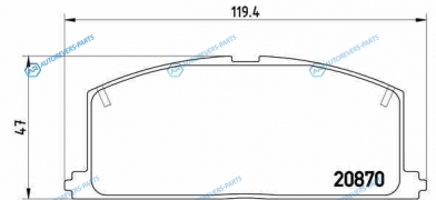 P83011_колодки дисковые передние!| Toyota Camry 1.8-2.0D 82-88|Carina 1.6-2.0D <98