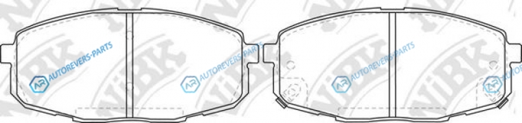 PN0373-NIBK_!колодки дисковые п.| KIA Carens 1.6-1.9CRDi 02>