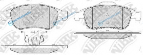 PN0551-NIBK_колодки дисковые передние! с антискрип. пл.| Renault Megane Sedan|Coupe 08>