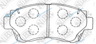 PN1228-NIBK_!колодки дисковые п.| Toyota Camry 2.2|3.0 91-96|Celica 2.0 92-99