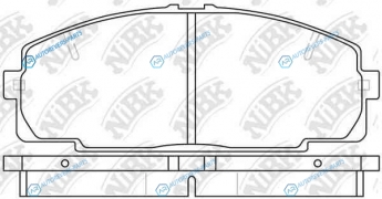 PN1237-NIBK_!колодки дисковые п.| Toyota Hiace 2.0-2.7|2.4TD 4WD 95>