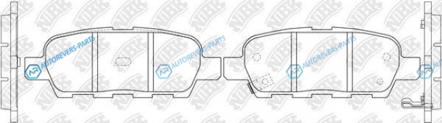 PN2466S-NIBK_колодки дисковые задние! PERFORMANCE| Nissan X-Trail 01>