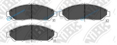 PN28001-NIBK_колодки дисковые ! передние| Acura MDX|ZDX07-11| Honda Pilot 09-11