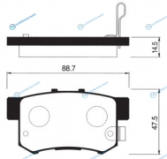 SP1076-RSNS_колодки дисковые задние!| Honda CR-V 2.2 CTDi 05-06|Accord VII 2.4 08>