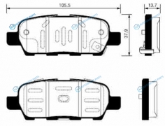 SP1250SNS_=876 21 !колодки дисковые з.| Infiniti EX35|G35| Nissan Altima 2.5|3.5|Sentra 07>
