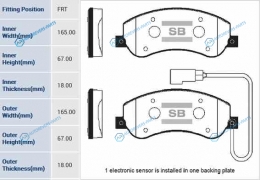 SP1675_колодки дисковые передние!| Ford Transit 2.3 16V|2.2TDCi|2.4TDCi 06>