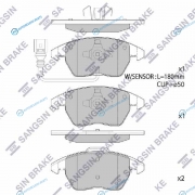 SP1692_колодки дисковые п.! disk 15|16 с датч. изн.| Audi A3| VW Golf V 1.4-2.0TD 03>