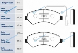 SP1716A_колодки дисковые передние!| Citroen Jumper 2.2HDi|3.0HDi| Fiat Ducato 2.3D|3.0D 06>