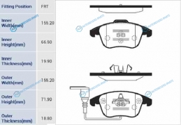 SP2264_колодки дисковые передние!| VW Tiguan 1.4TFSi|2.0TFSi|2.0TDi 07>