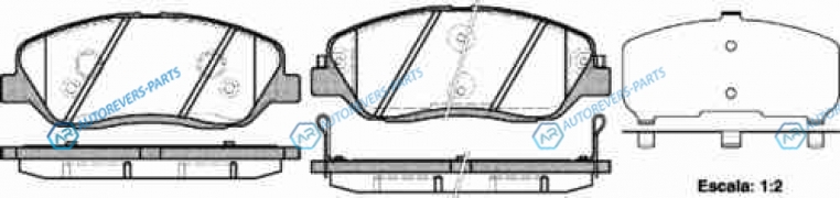 1226 02_[581014DU00] !колодки дисковые п.| Hyundai Santa Fe 2.2CRDi|2.7|Kia Carnival 2.7|2.9CRDi 06>