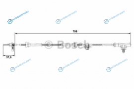 0 265 007 687 Датчик ABS | перед