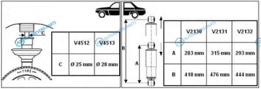 V2132 Амортизатор - VAN-MAGNUM | зад правлев