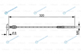 1 987 482 460 Трос стояночного тормоза | зад правлев