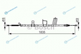 1 987 482 341 Трос стояночного тормоза | зад прав