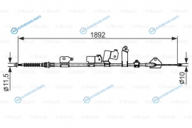 1 987 482 439 Трос стояночного тормоза