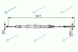 1 987 477 694 Трос стояночного тормоза | прав