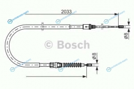 1 987 482 190 Трос стояночного тормоза | зад правлев