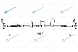 1 987 482 627 Трос стояночного тормоза | зад лев