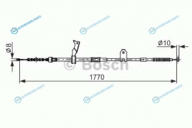 1 987 482 300 Трос. стояночная тормозная система | лев