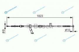 1 987 482 297 Трос стояночного тормоза | зад прав