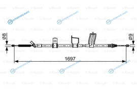 1 987 482 628 Трос стояночного тормоза | зад прав