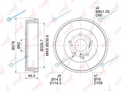 BM-1185 Барабан тормозной | зад